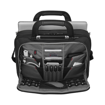 Портфель WENGER для ноутбука 14-16'', черный, баллистический нейлон, 40 x 16 x 29 см, 11 л