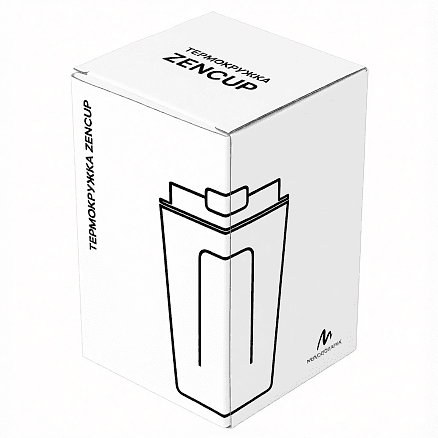 Термокружка Zencup вакуумная, стальная, 380 мл, белая