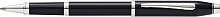Ручка-роллер Cross Century II Black lacquer, черный лак с отделкой родием
