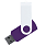 Флеш накопитель USB 2.0 Twister Сolor Mix 16GB, пластик Софт Тач/металл, фиолетовый/белый_ФИОЛЕТОВЫЙ 7