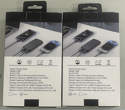 Внешний аккумулятор «Universal», 10 000 mAH, 5V 2.4 A ,черный