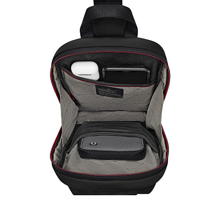 Рюкзак с одним плечевым ремнём VICTORINOX Travel Essentials, черный, полиэстер, 18x8x30 см