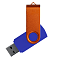 Флеш накопитель USB 2.0 Twister Сolor Mix 16GB, пластик Софт Тач/металл, синий/оранжевый small_img_1