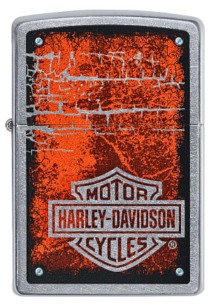 Зажигалка ZIPPO Harley-Davidson® с покрытием Street Chrome™, латунь/сталь, серебристая, 38x13x57 мм