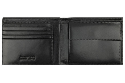 Портмоне BUGATTI Nobile, с защитой данных RFID, чёрное, воловья кожа/полиэстер, 12х2х9,5 см